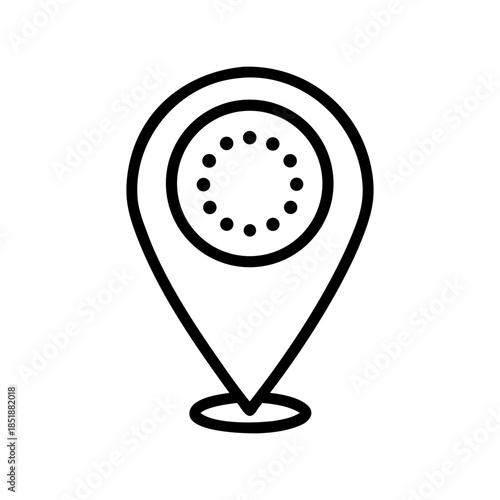 A loading location icon bold outline vector illustration design