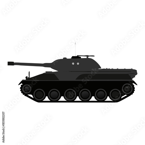 A military tank icon bold outline vector illustration design