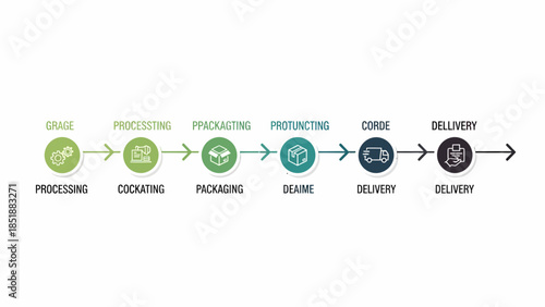 Infographic illustrating the coffee production process steps.