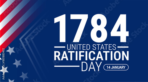 ratification day background, banner, card or poster design template is observed every year during January, to raise awareness about the mission. Vector illustration.