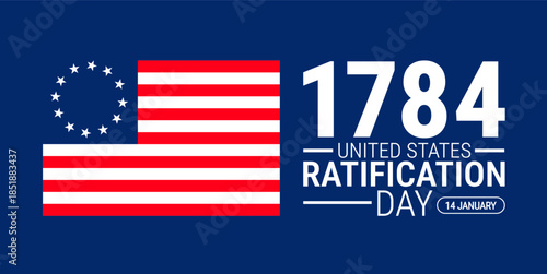 ratification day background, banner, card or poster design template is observed every year during January, to raise awareness about the mission. Vector illustration.