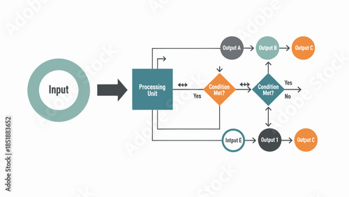 Neural Network Diagram with Input Output Layers.