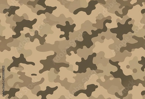 Abstract digital geometric vector camouflage pattern in muted tones,  overlay,  army