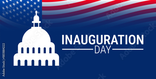 Inauguration Day background, banner, card or poster design template is observed every year during January, to raise awareness about the mission. Vector illustration.