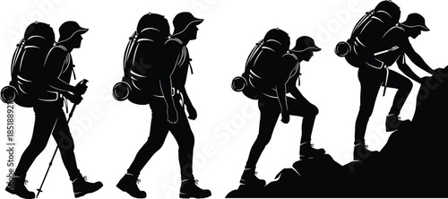 Set of Swashbuckler Fencing Silhouettes, Featuring Men Dressed as Musketeers in Various Sword Fighting Poses, Representing Combat, Historical Duels, and Adventure Vector.