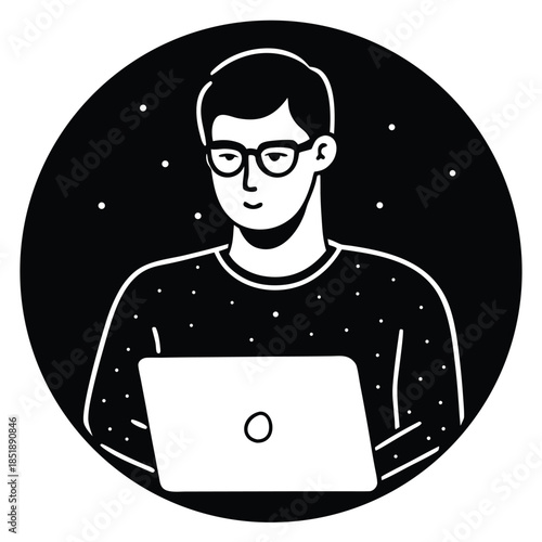 freelancer vector icon on white background