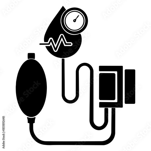 blood pressure icon vector illustration on white background