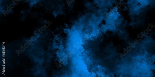 abstract cloud and vapor texture background. Black and blue smoke aquarelle smudge illustration smooth grungy smokey light pastel colors ink glow. Teal color powder explosion	