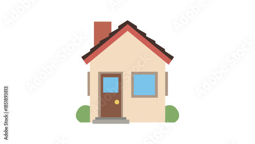 House emoji vector flat design. 