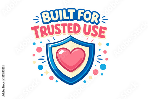 Heart-inspired shield emblem for trust and reliability