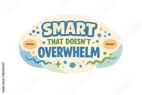 Playful graphic design with encouraging message in bold colors