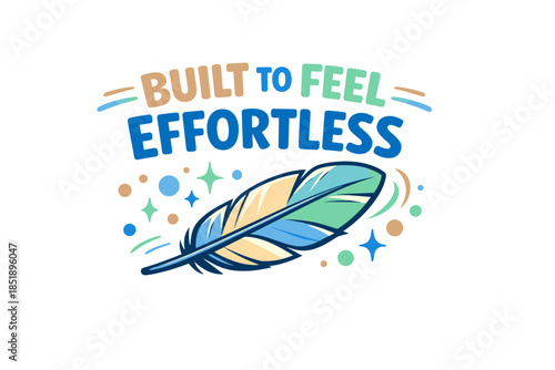 Effortless feeling with light feather design and colorful accents