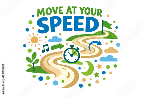 Move at your speed: encouraging personal pace with whimsical path and stopwatch design