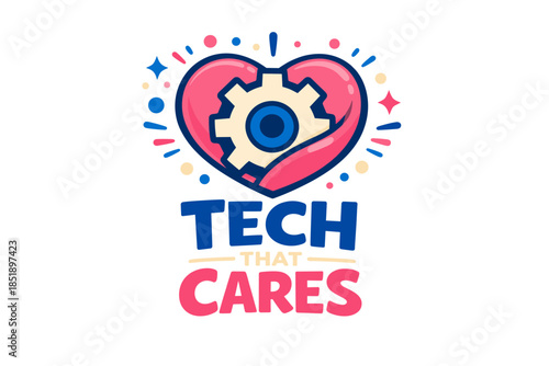Heart and gear logo symbolizing compassionate technology and innovation