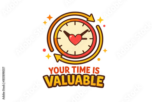 Heart-inspired clock emphasizing the value of time