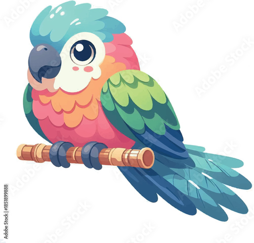 Parrot vector style silhouette image