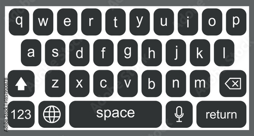 Virtual Mobile Keyboard Interface – Modern Touchscreen Typing UI