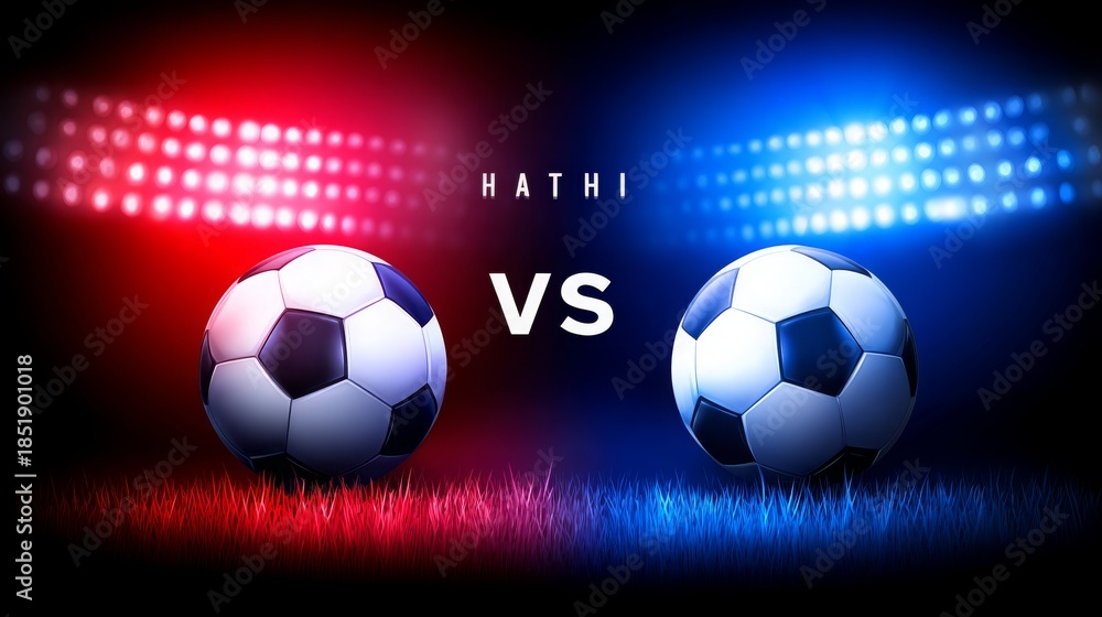 Naklejka premium Soccer Championship Poster Design with Football Banner Template, Vector Illustration Featuring Sports, Competition, and Team Spirit in Dynamic Style