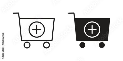 Add to cart icons for designers, web developers, displays and websites