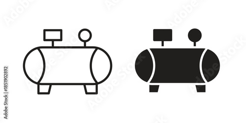 Air compressor icons for designers, web developers, displays and websites