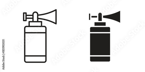 Air horn icons for designers, web developers, displays and websites