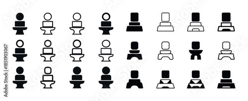 Minimalistic icon set of geometric figures and abstract shapes i