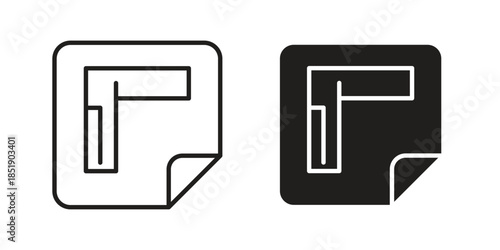 Architecture plan icons for designers, web developers, displays and websites
