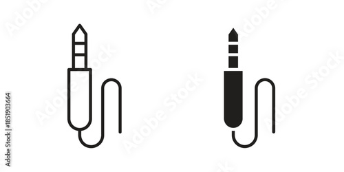Audio jack icons for designers, web developers, displays and websites