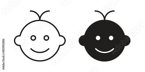 Baby icons for designers, web developers, displays and websites