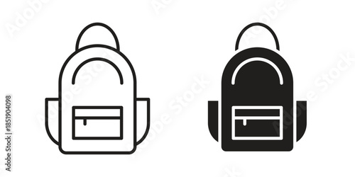 Backpack icons for designers, web developers, displays and websites