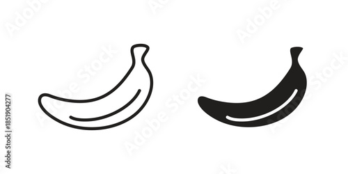 Banana icons for designers, web developers, displays and websites