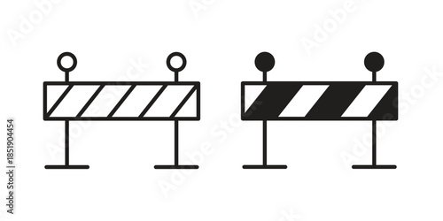 Barrier icons for designers, web developers, displays and websites