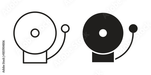 Bell school icons for designers, web developers, displays and websites