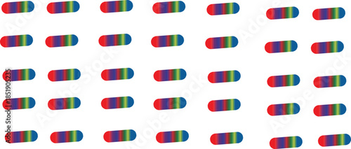 Vector illustration of a set of colorful country flags designed as medical pill and capsule icons representing global pharmacy health and pharmaceutical drug treatment symbols