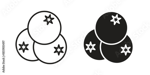 Blueberry icons for designers, web developers, displays and websites