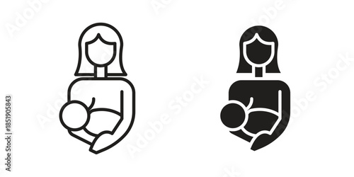 Breastfeeding icons for designers, web developers, displays and websites