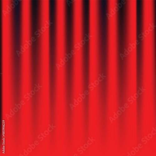 Luxury red velvet theater curtain backdrop featuring a rich silk texture and elegant stage light patterns for a cinema or play illustration vector wallpaper