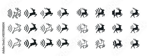 Deer animation sequence featuring stylized running and movement