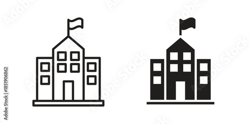 Campus icons for designers, web developers, displays and websites