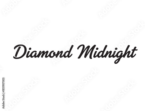 Diamond Midnight in silhouette white background.