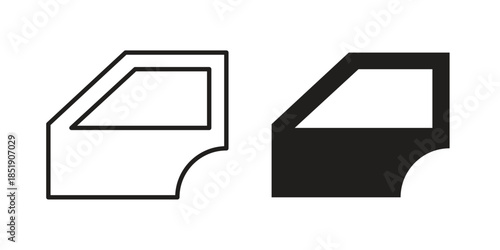 car door icons for designers, web developers, displays and websites