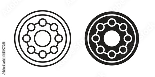 Car bearing icons for designers, web developers, displays and websites