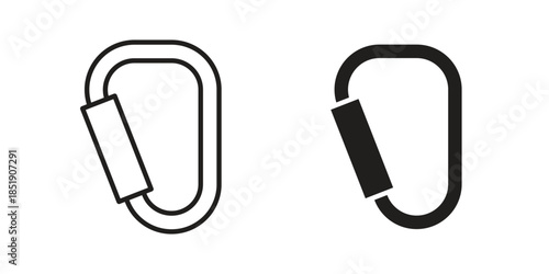 Carabiner icons for designers, web developers, displays and websites