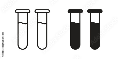 Chemical test icons for designers, web developers, displays and websites