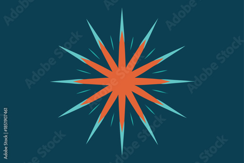 abstract starburst ornament  .eps
