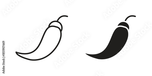 chilli pepper icons for designers, web developers, displays and websites