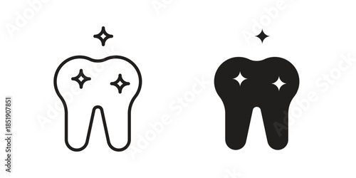 clean tooth icons for designers, web developers, displays and websites