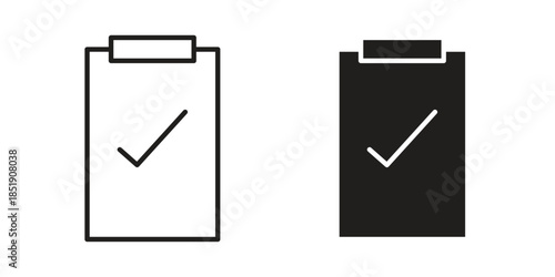 Clipboard check icons for designers, web developers, displays and websites