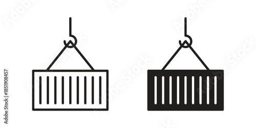 Container icons for designers, web developers, displays and websites