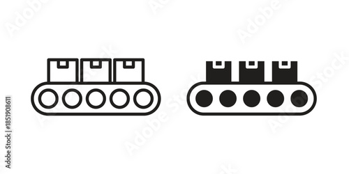 Conveyor belt icons for designers, web developers, displays and websites